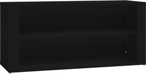vidaXL fekete szerelt fa cipőtartó 100x35x45 cm