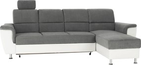 Kissarok, textilbőr fehér/szövet szürke, jobbos, SANTIAGO