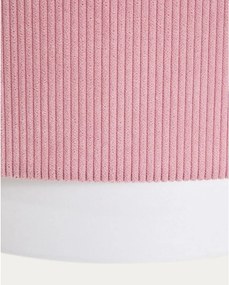 Fehér-világos rózsaszín gyerek lámpa textil búrával Bianella – Kave Home