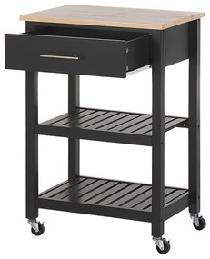 Divatos Fekete Zsúrkocsi HIUMA Beliani