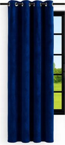 Velúr kész függöny 140x220 sima velvet függöny Sötétkék