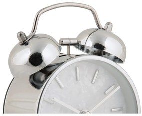 Karlsson 6009CH design ébresztőóra ezüst, átmérő 12 cm