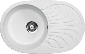 Venera Plus Metalac 129064 Gránit Mosogatótálca - Csepegtetőtálcás, Fehér