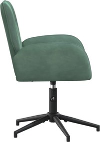 vidaXL forgatható íróasztali szék 54 x 55 x 90 cm Tengeri Zöld Bársony