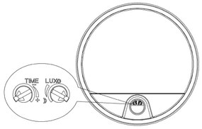 Top Light - LED kültéri fali lámpa érzékelővel BARI LED/15W/230V IP54