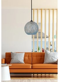 Csillár zsinóron JUTE 1xE27/60W/230V kék