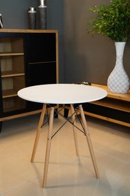 AKCIÓ Fehér étkezőasztal OSLO 90x90 II. osztály