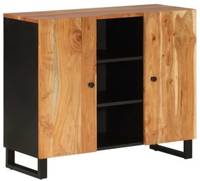 tömör akácfa tálalószekrény 2 ajtóval 90 x 33 x 75 cm