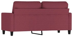 vidaXL kétszemélyes bordó szövet kanapé 140 cm