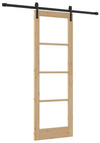 Csúszó ajtó ORKDAL Barna 73.5 x 211 cm Tömör fenyőfa