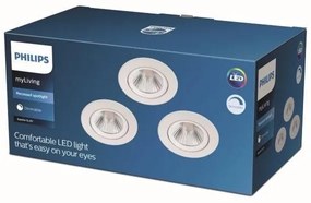 Philips - KÉSZLET 3x LED Dimmelhető beépíthető lámpa DIVE LED/5,5W/230V 2700K