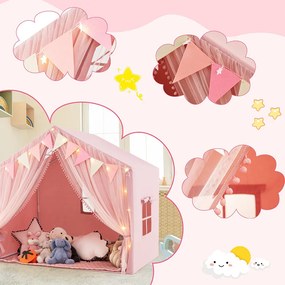 Játszósátor csillagfényekkel, rózsaszín