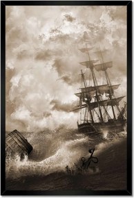 Poszterek keretben 40x60 Vihar Tenger Hajó Tájkép