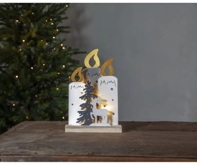 Fehér fénydekoráció karácsonyi mintával Fauna – Star Trading