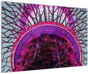 Absztrakt kép - lila ágak (90x60 cm)