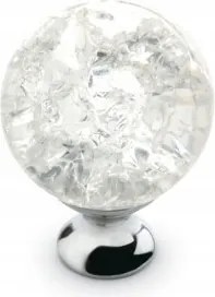 Bútorfogantyú Króm, Fehér Kristály CD7190 Fém