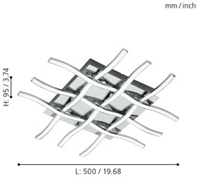 Eglo 95569 - LED Mennyezeti lámpa LASANA 1 LED/36W/230V