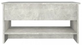 betonszürke szerelt fa dohányzóasztal 80x50x40 cm