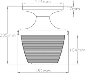 Elstead Lighting DUBLIN QZ-DUBLIN-SF-PC Plafonlámpa 1x60W/E27 IP44