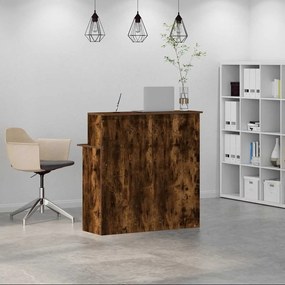 recepciós pult füstös tölgy 100x50x103,5 cm szerelt fa