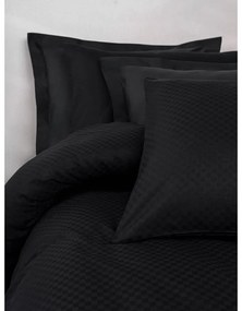 Fekete kétszemélyes-hosszabbított renforcé pamut ágyneműhuzat 240x220 cm Checkered – Mila Home Luxury