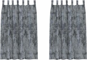 vidaXL Bársonyfüggönyök 2 pcs Ezüst Szürke 175 x 140 cm Bársony