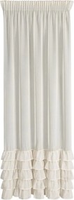 Carli szalagfüggöny 140x270 Eurofirany bézs fodros strasszokkal