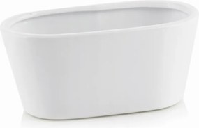 Kerámia Fedél Virágcserép Ereszcsatorna 21cm Fehér