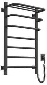 Fürdőszobai elektromos radiátor termosztáttal FORTIS 350W/230V 80,6 cm IP44 fekete jobb