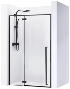 Rea - FARGO Fekete zuhanyajtó - matt fekete, 110 x 195 cm, REA-K6325