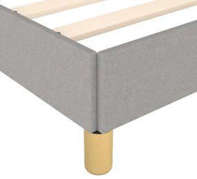 világosszürke szövet ágykeret matrac nélkül 90x200 cm