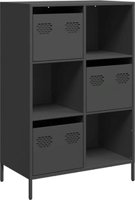vidaXL fekete acél magasszekrény 68 x 39 x 103,5 cm