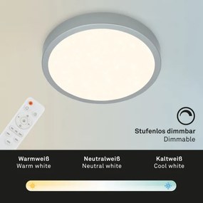 Briloner 3701-014 - LED Dimmelhető mennyezeti lámpa RUNA LED/18W/230V + távirányító
