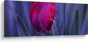 Tulipán bimbó képe (órával) (90x30 cm)