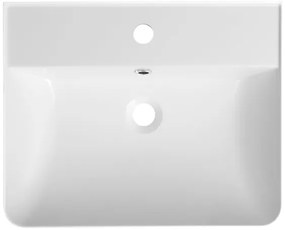 Sapho - Falra szerelhető mosdó 50x40 cm öntött márvány/fehér