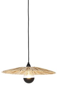 Rusztikus lógólámpa fekete kötéllel 45 cm - Leia