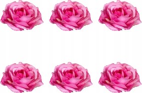 Rózsa fej Sonia rózsaszín művirág csokor nád 6 db-os