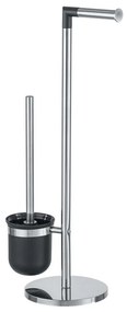 WENKO 21836800 - WC-kefe PARUS 25,5x57 cm rozsdamentes acél/ezüst/fekete