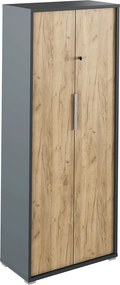 Szekrény zárral, grafit/tölgyfa artisan, RIOMA NEW TYP 31