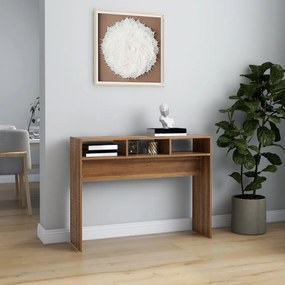 barna tölgyszínű szerelt fa tálalóasztal 105 x 30 x 80 cm