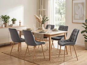 Szürke étkezőszék BERA bársony