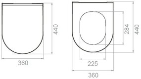 CeraStyle CITY SLIM WC ülőke - MATT FEKETE - duroplast - lecsapódásgátlós - könnyen levehető