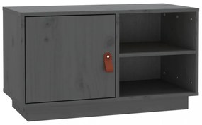 szürke tömör fenyőfa TV-szekrény 70 x 34 x 40 cm