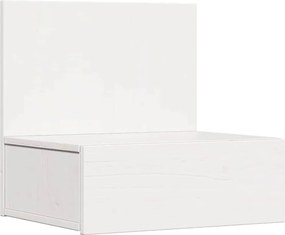 vidaXL Éjjeli asztal fiókkal Fehér 42 x 32,5 x 40 cm Tömör fenyőfa