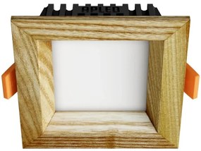 APLED - LED Lámpa SQUARE WOODLINE LED/3W/230V 4000K 9x9 cm kőris tömör fa