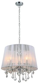 ITALUX MDM-2572-5-W CORNELIA Ernyős Függesztett Lámpa Fehér, Króm E14 IP20