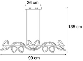 Leuchten Direkt 19033-21 - állítható LED csillár CURLS LED/40,8W/230V