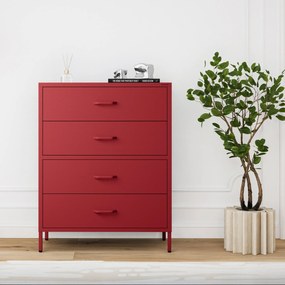 Komód CARLA , 800 x 1015 x 400 mm, Modern: piros