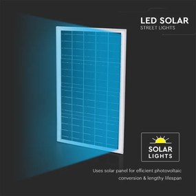 LED állítható fényerejű napelemes utcai lámpa LED/50W/6,4V 6000K IP65 + DO