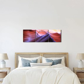 Kép - színes homok (órával) (90x30 cm)
